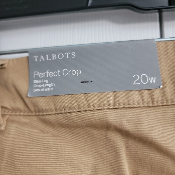 Talbots Perfect Crop Slim Leg Chino, Tan, Women's Size 20W - Picture 6 of 6